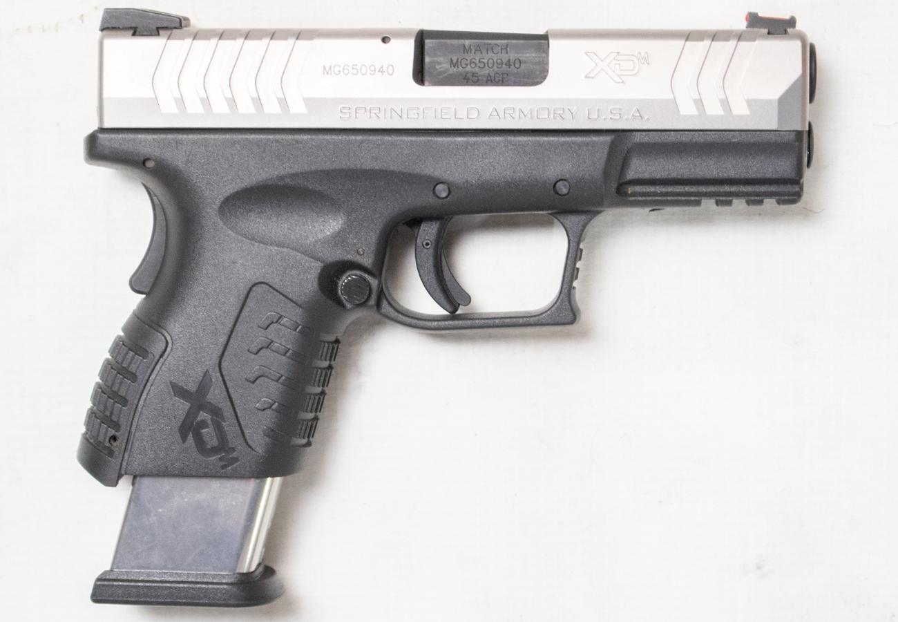 SPRINGFIELD XDM-45 Compact Bi-Tone 45ACP Police Trade-In Semi-Auto Pistol with 13-Round Magazine